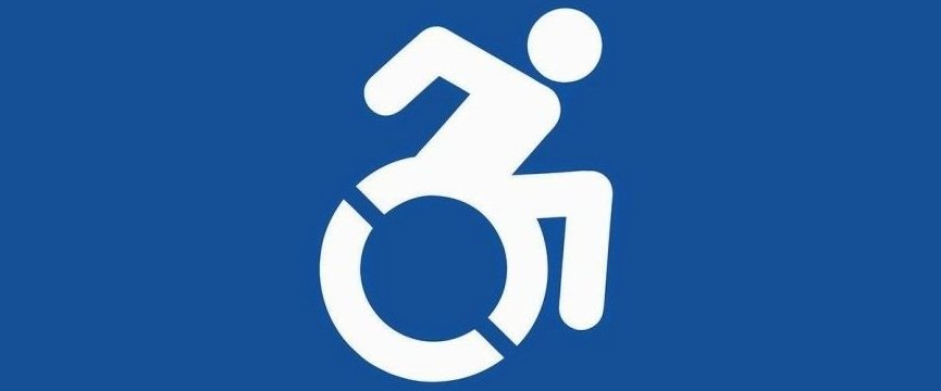 icona di uomo in carrozzina, simbolodi disabilita